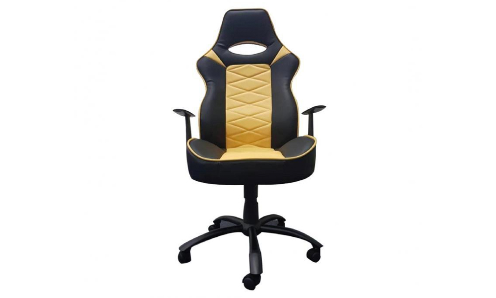 VDGC0640GD Racing Style Ergonomic Gaming Chair in Gold and Black