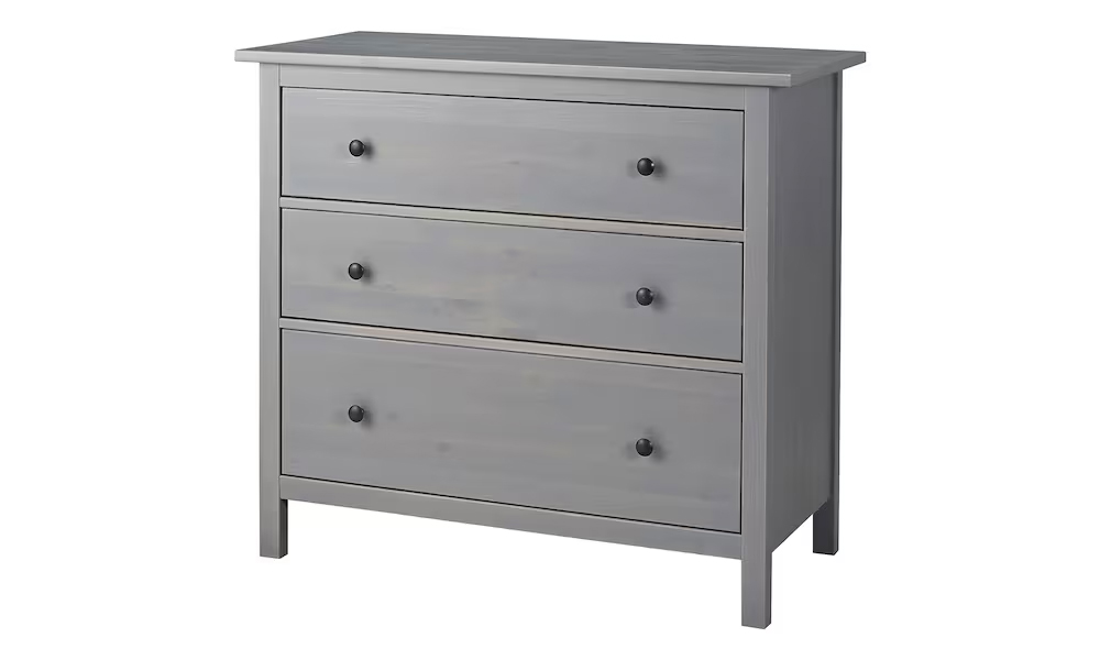Ikea Hemnes 3-tier chest of drawers in grey