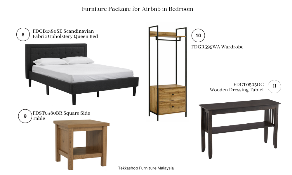 Airbnb Furniture Package for Bedroom in Malaysia 2023