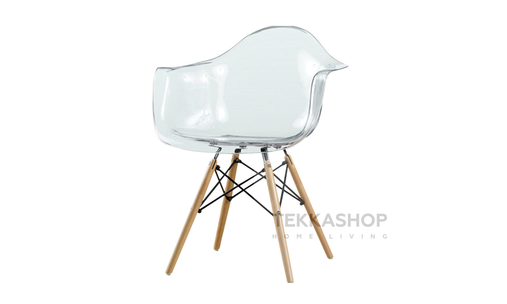 Acrylic Phantom Dining Chair with Armrest