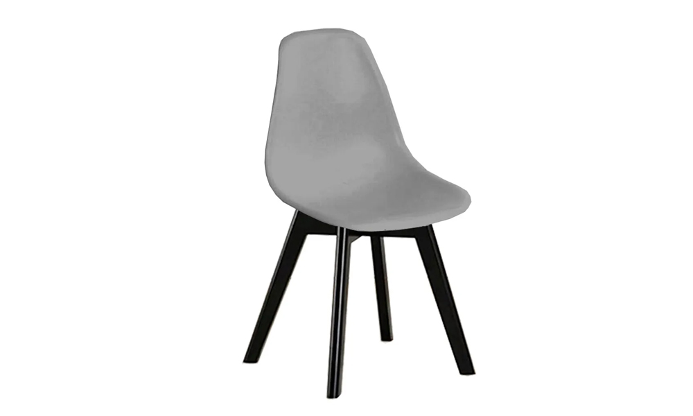 Eames Inspired Plastic Dining Chair with Pine Wood Legs