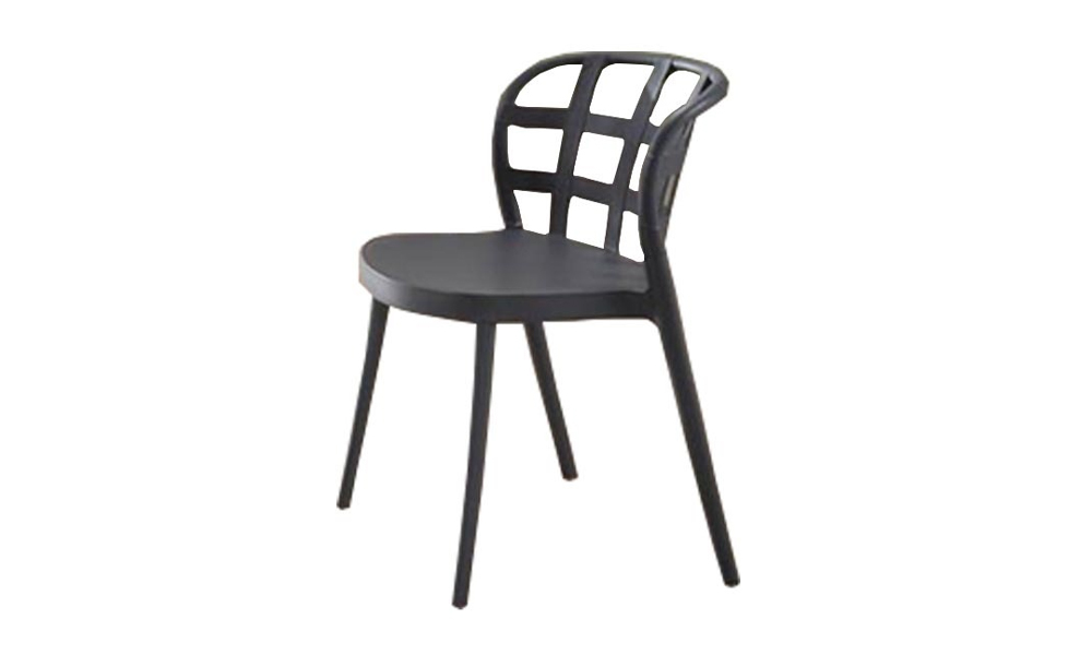 Curvy Backrest Plastic Dining Chair