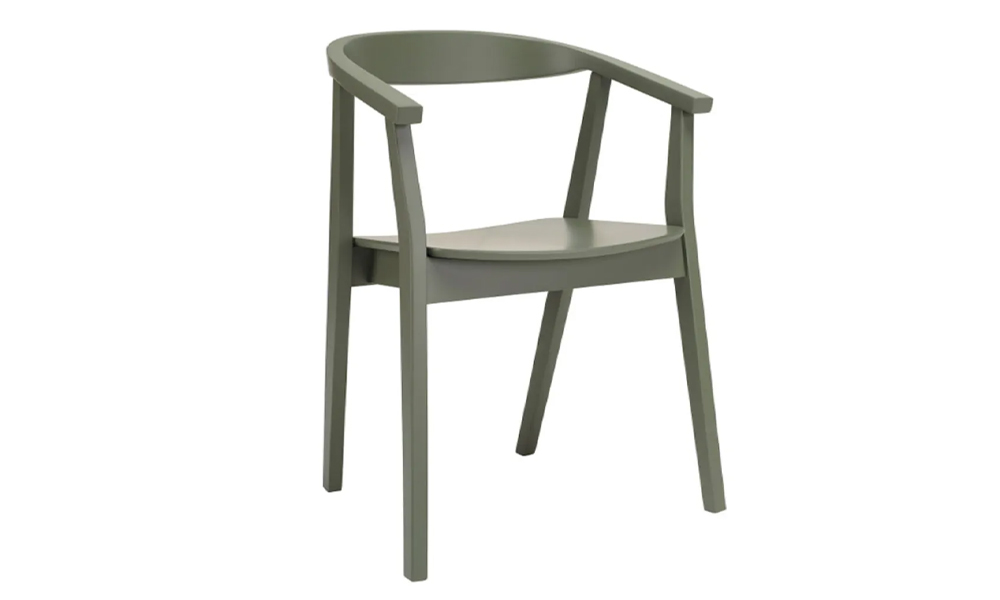 Rubber Wood Dining Chair with Armrest