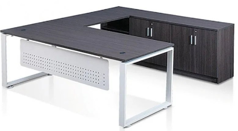 u-shaped director/executive table with back cabinet