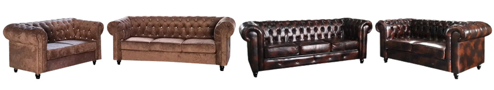 a collection of vintage distressed leather sofa