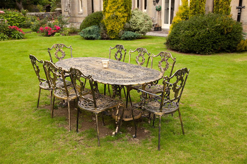 cast iron bistro outdoor table