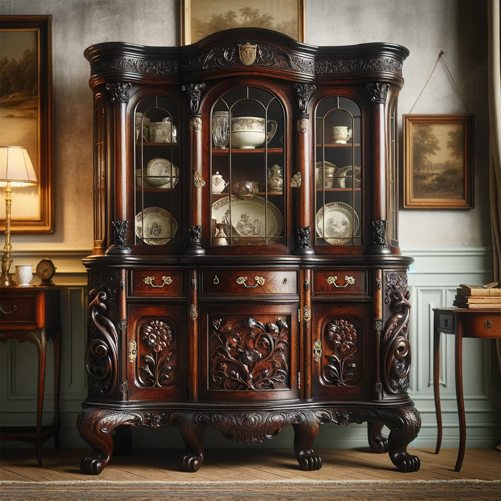 antique cabinet with classic details