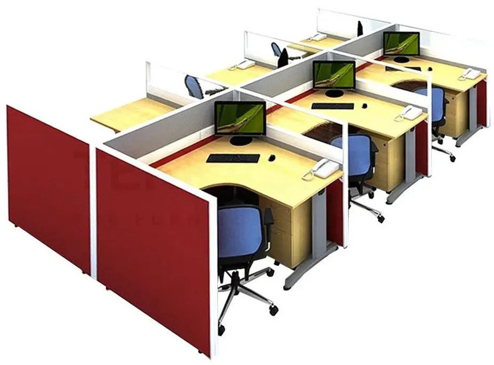 clustered desks workstation