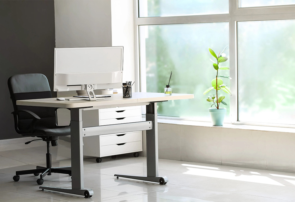 Desk and chair with ergonomic design 