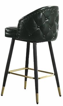 tekkashop black vintage chesterfield bar stool