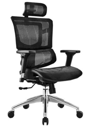 office black ergonomic chair with adjustable feature on high backrest and armrest