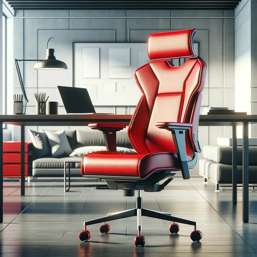 red ergonomic office chair