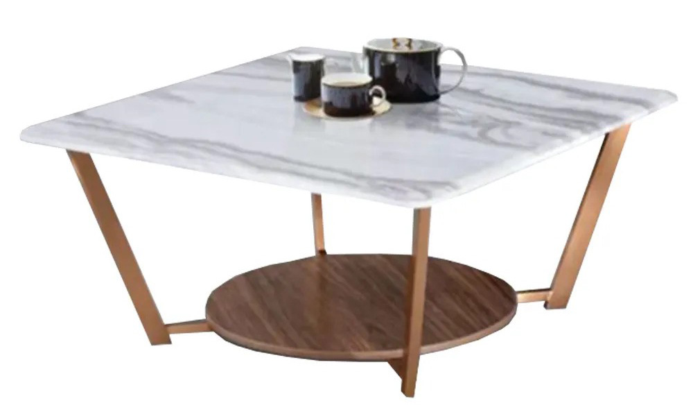 elegant mid century modern marble top coffee table with wooden legs