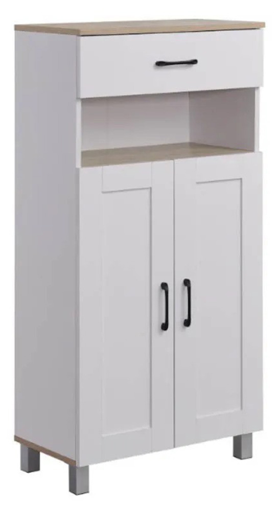 white modern style particle board shoe cabinet with drawer