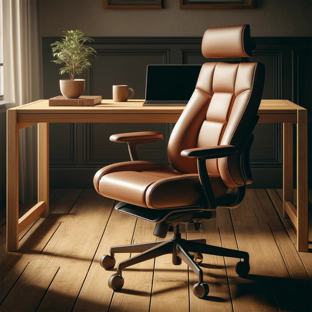 brown ergonomic chair 