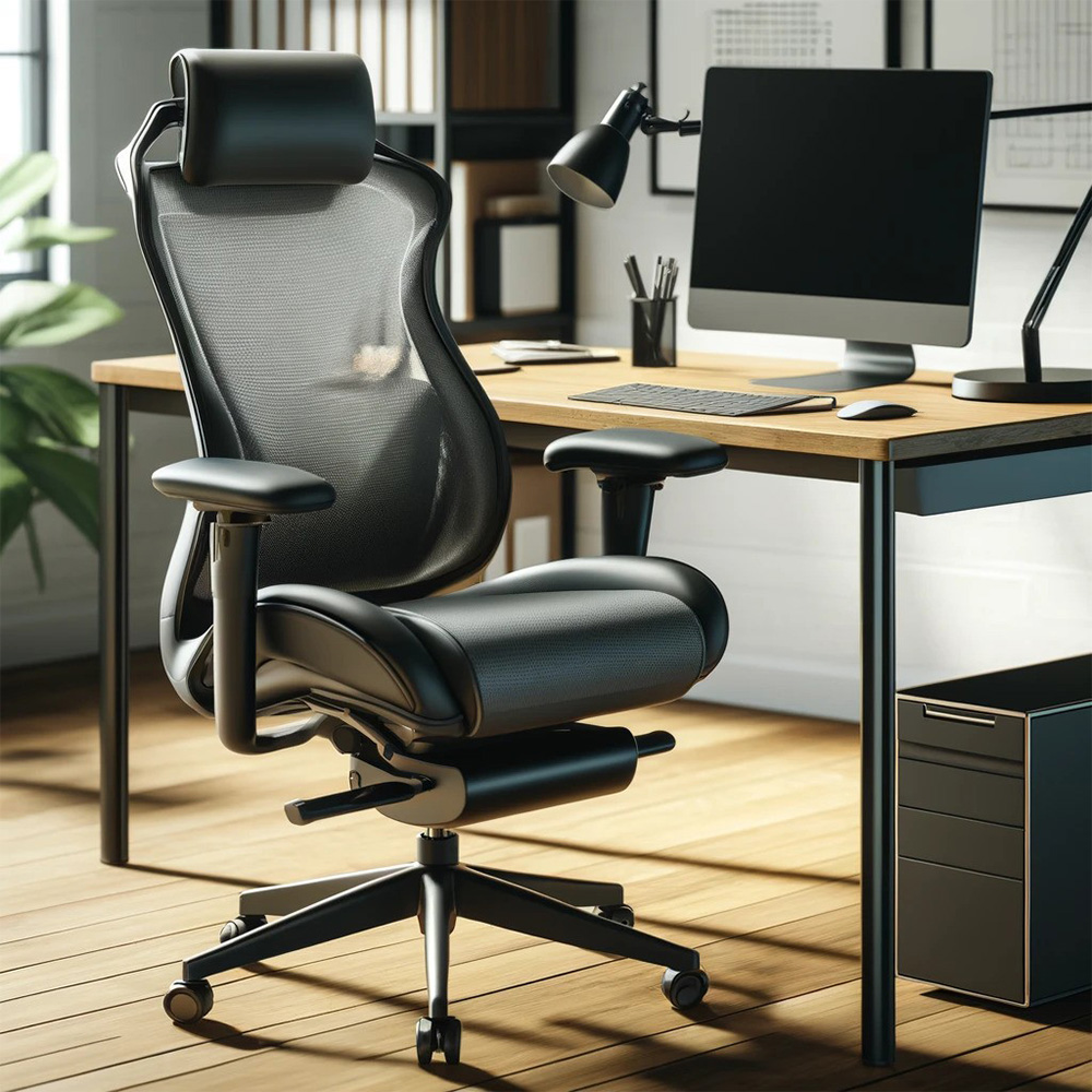 black ergonomic chair