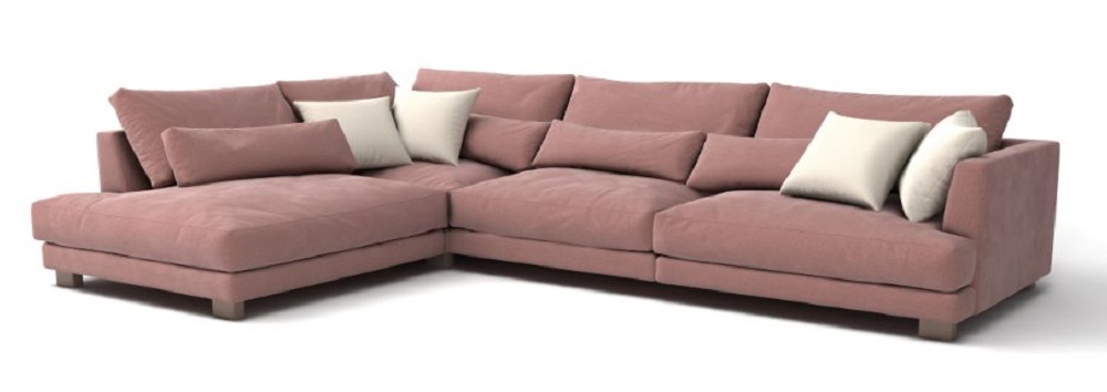 Pink Urban Cozy Modular L-shaped Sofa