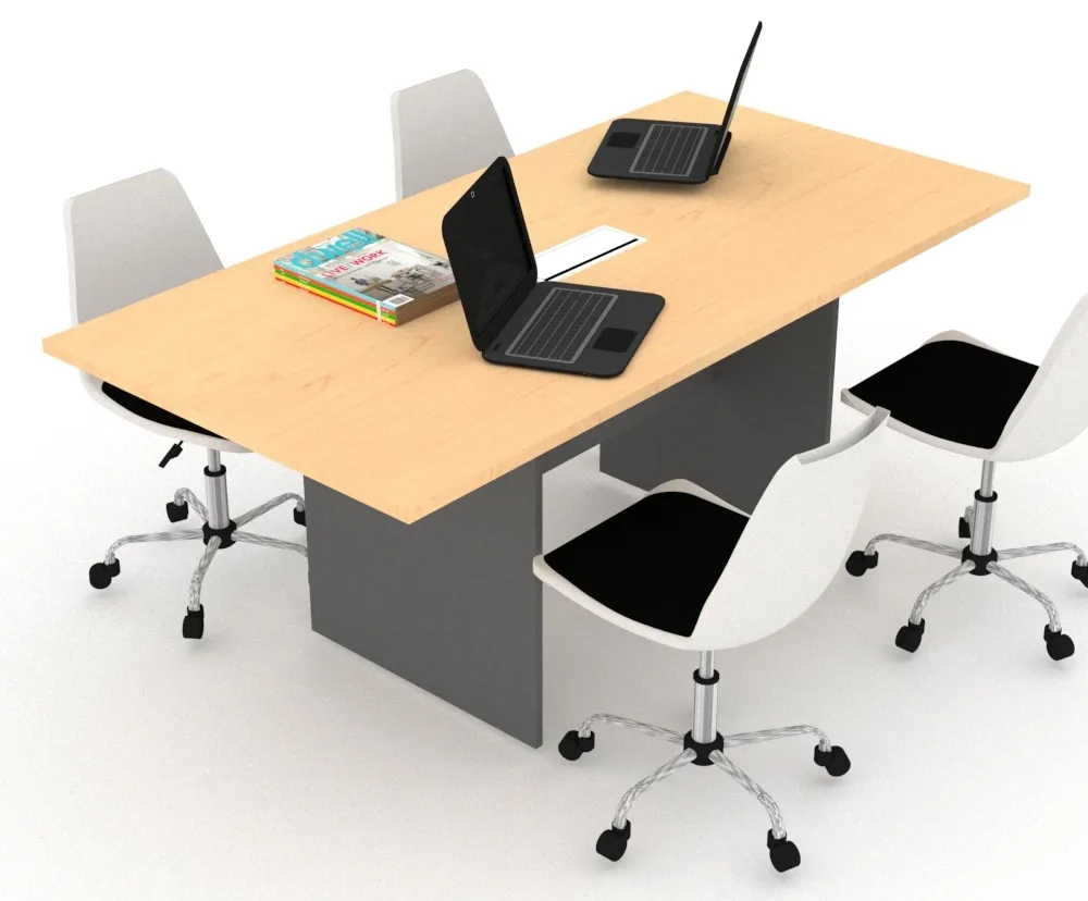 modern rectangle shaped meeting discussion table