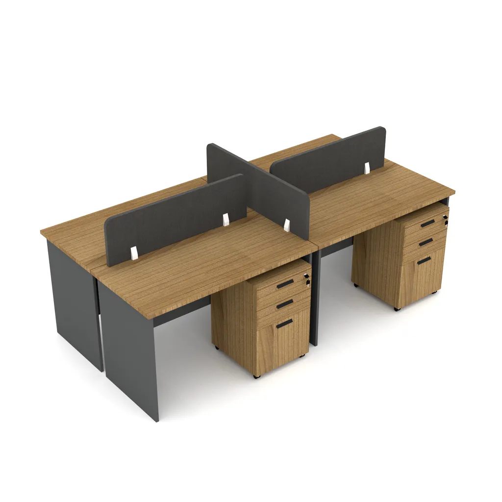 (4 Pax) Melamine Office Table