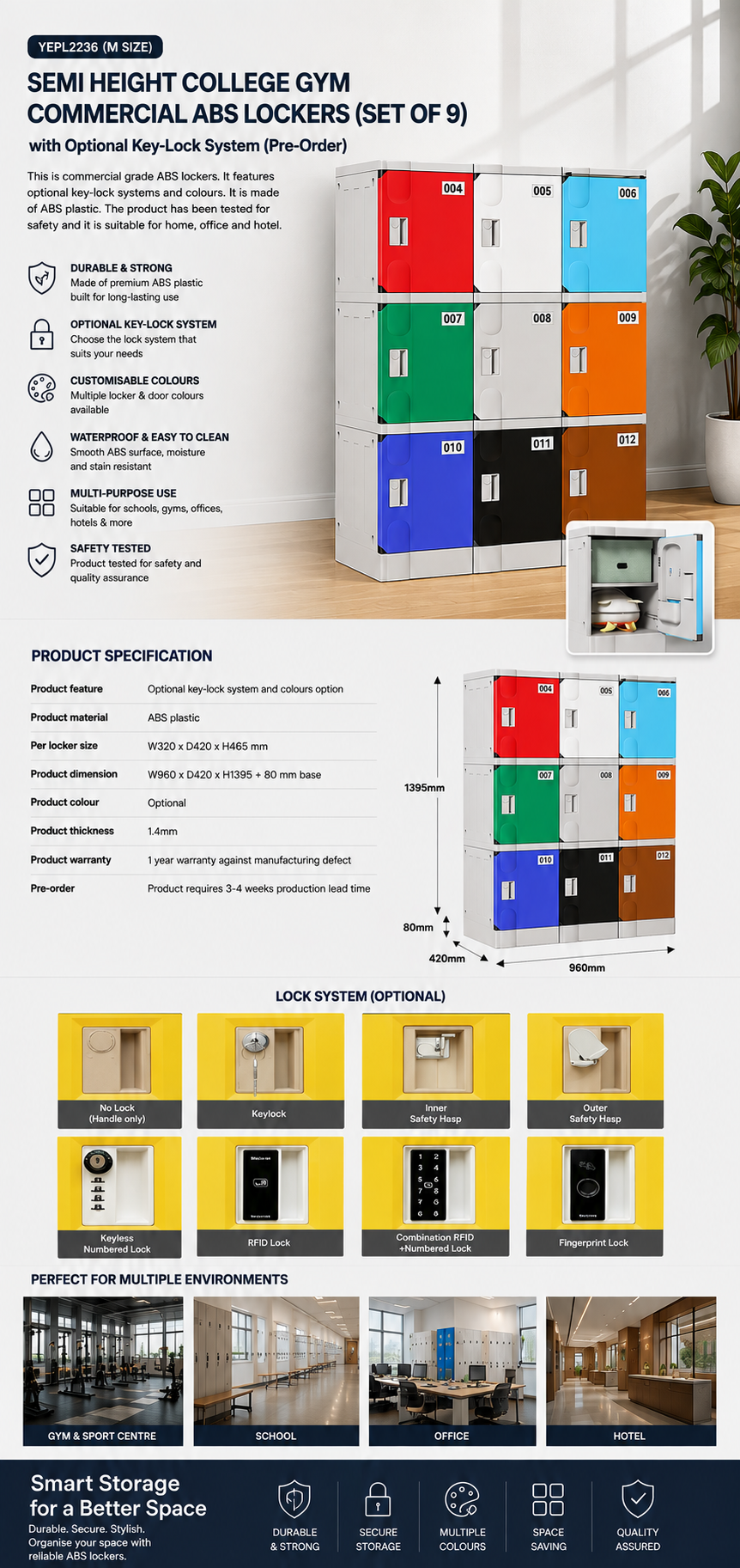 ABS plastic locker