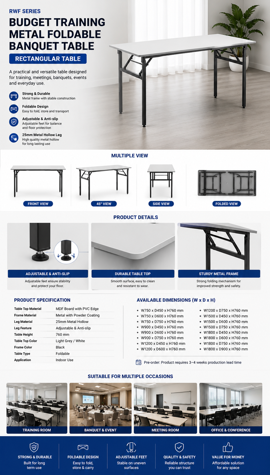 banquet tables