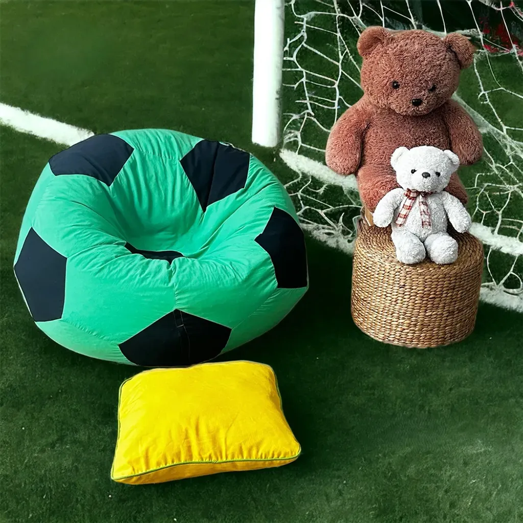 Polyester Fabric Football Design Bean Bag