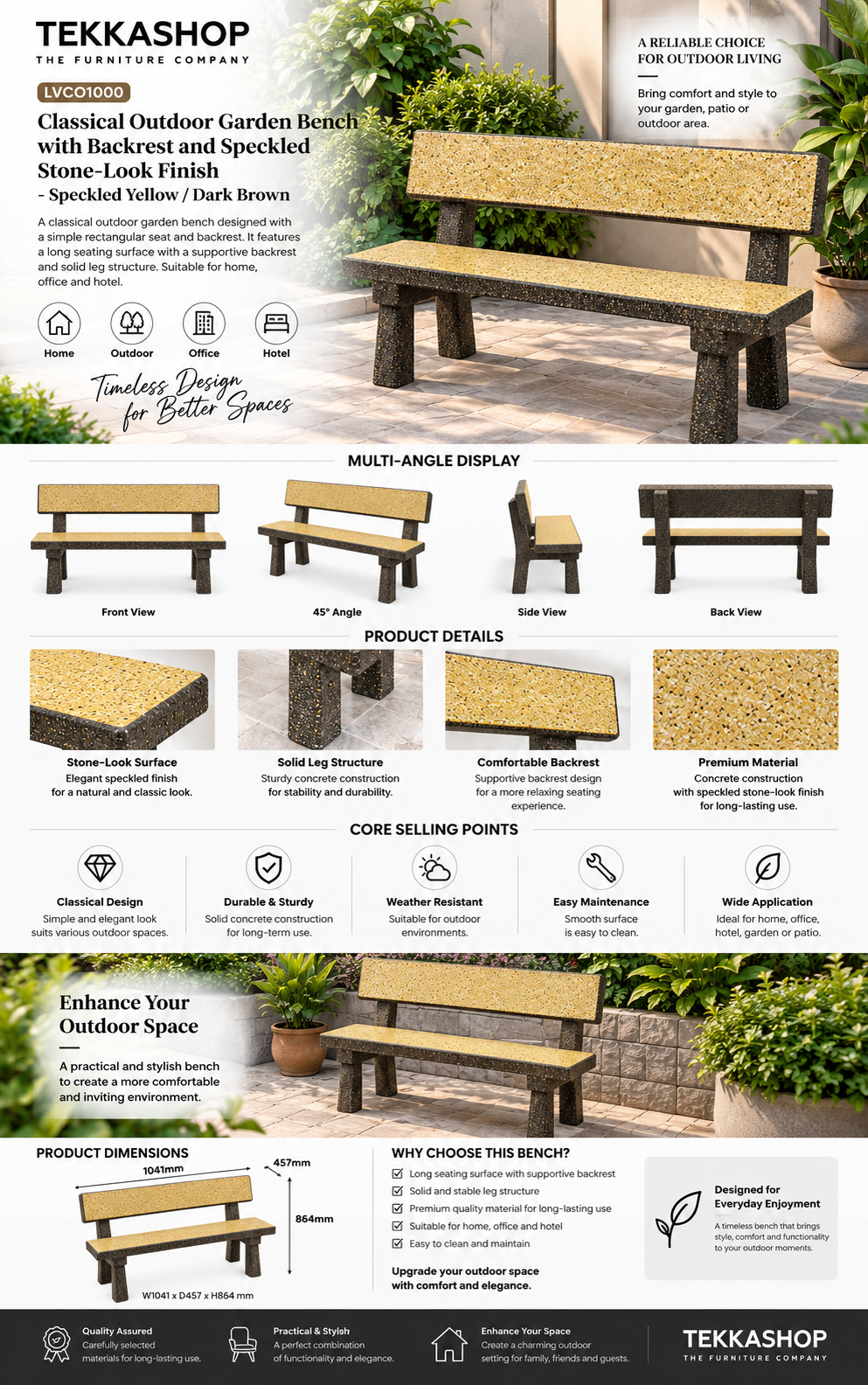 concrete bench