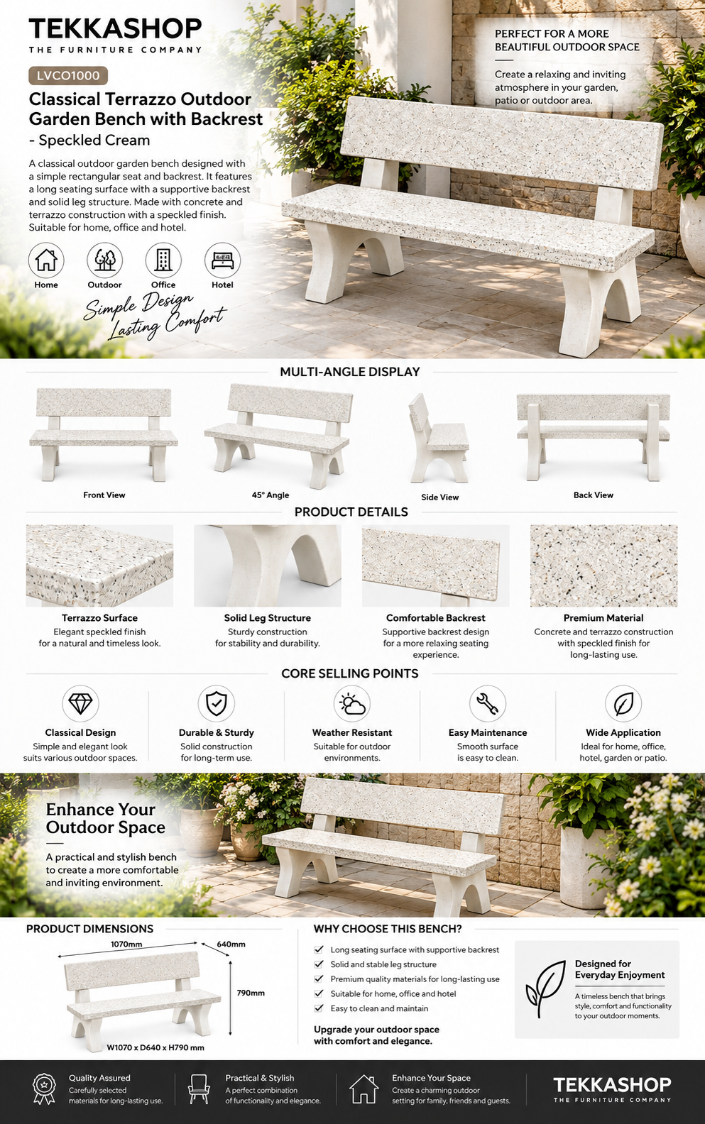concrete bench
