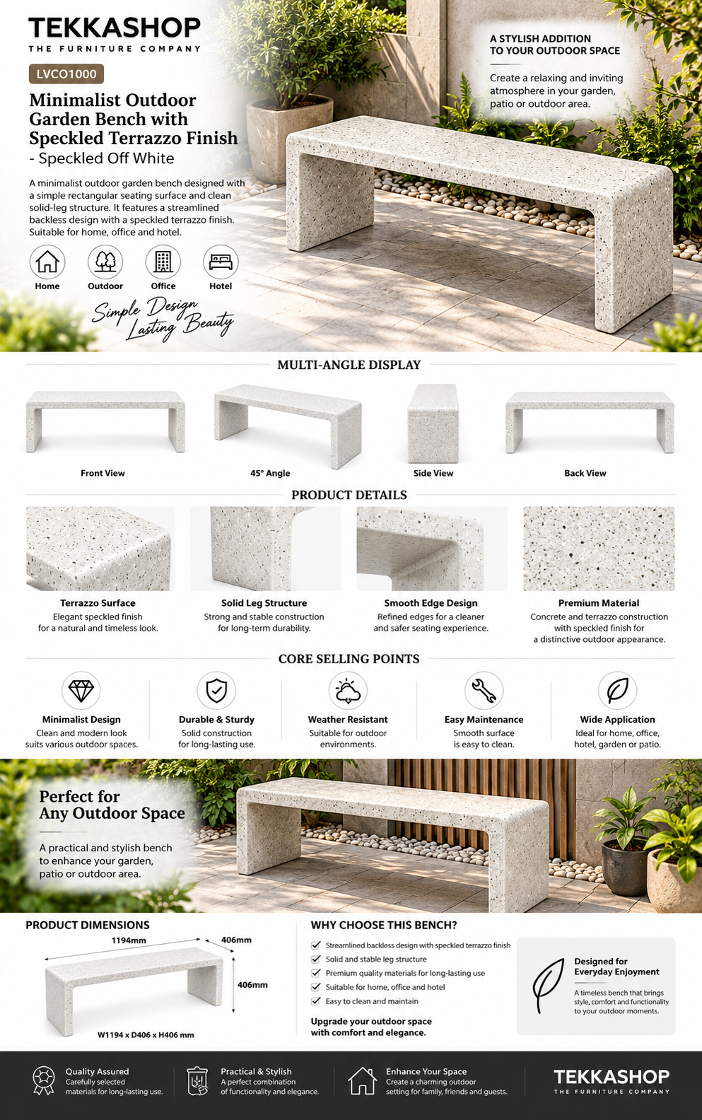 concrete bench