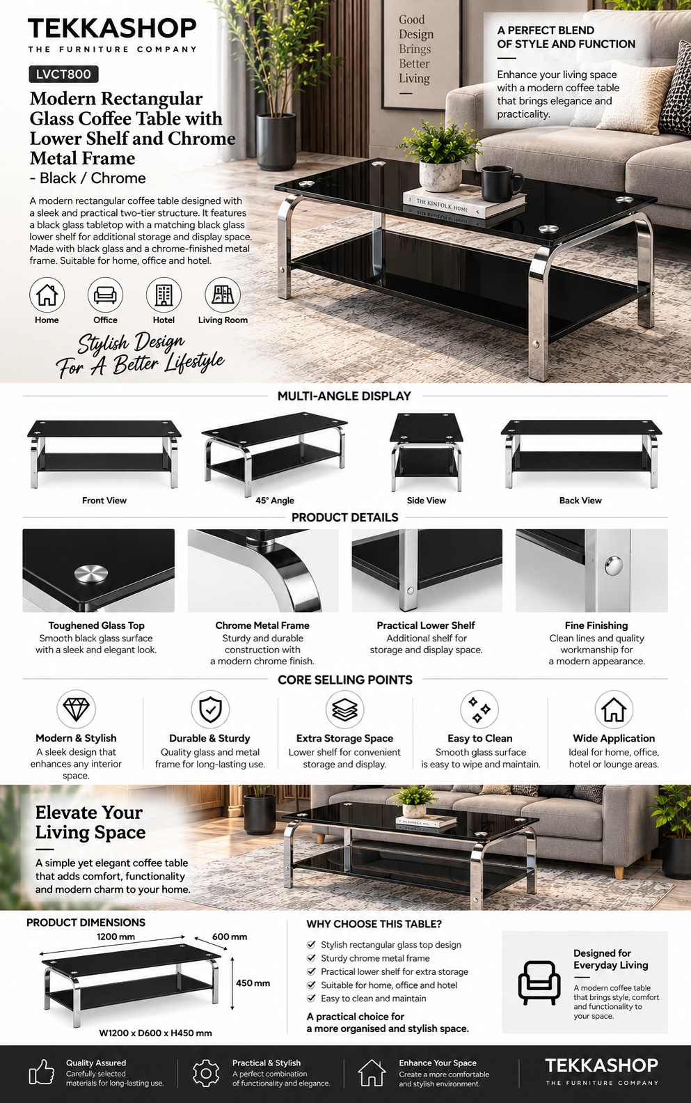 rectangular coffee table