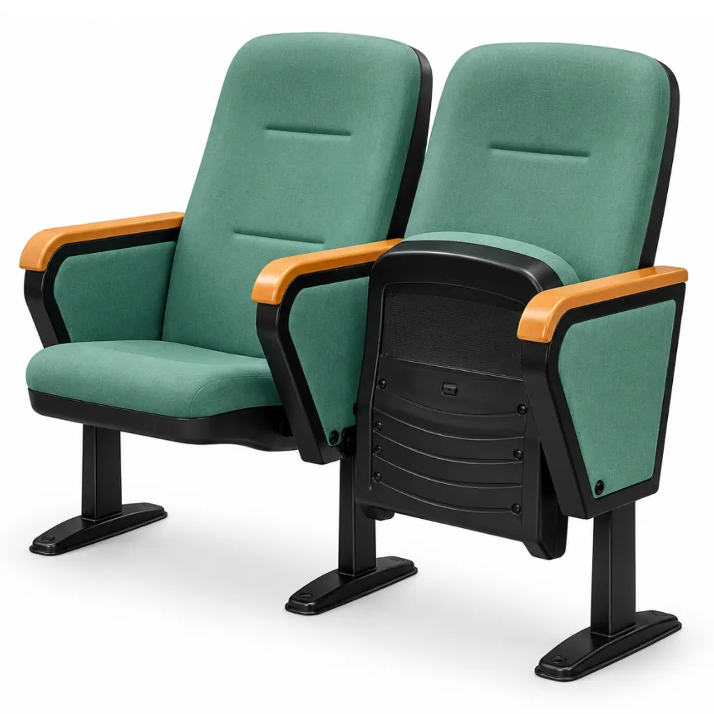 Tekkashop STAC4783 Modern Auditorium Seating Chair Fabric Upholstered Lecture Hall Conference Cinema Seat (pre-order)