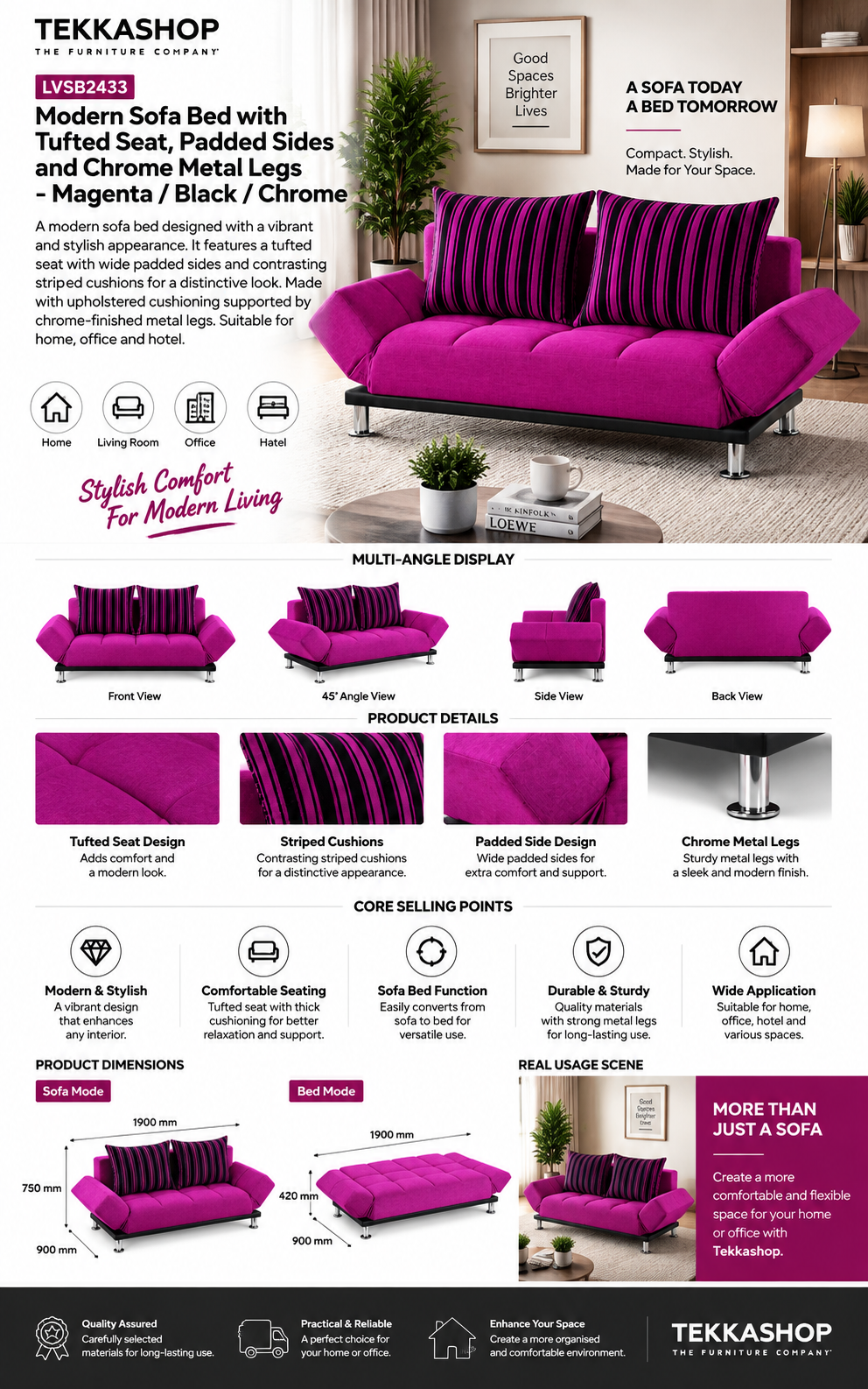 tufted sofa bed