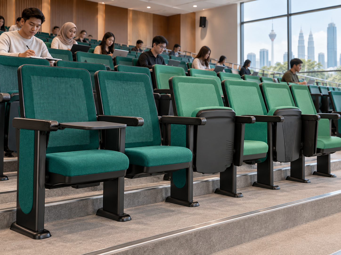 Lecture hall seating layout plan for a government university