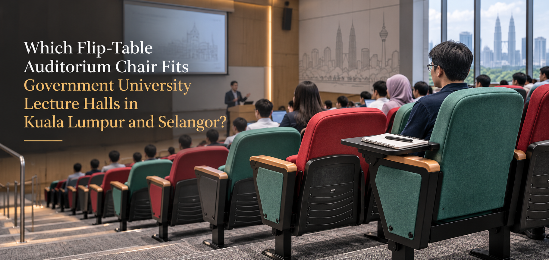Which Flip-Table Auditorium Chair Fits Government University Lecture Halls in Kuala Lumpur and Selangor?