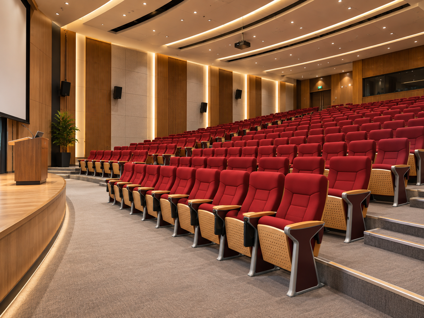 Cushion Angular Backrest Auditorium Chair