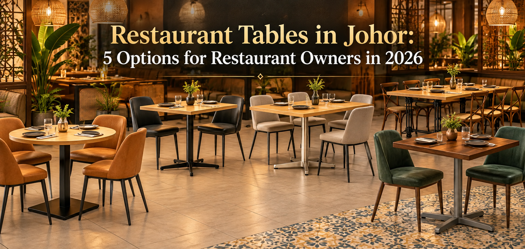 Restaurant Tables in Johor: 5 Options for Restaurant Owners in 2026