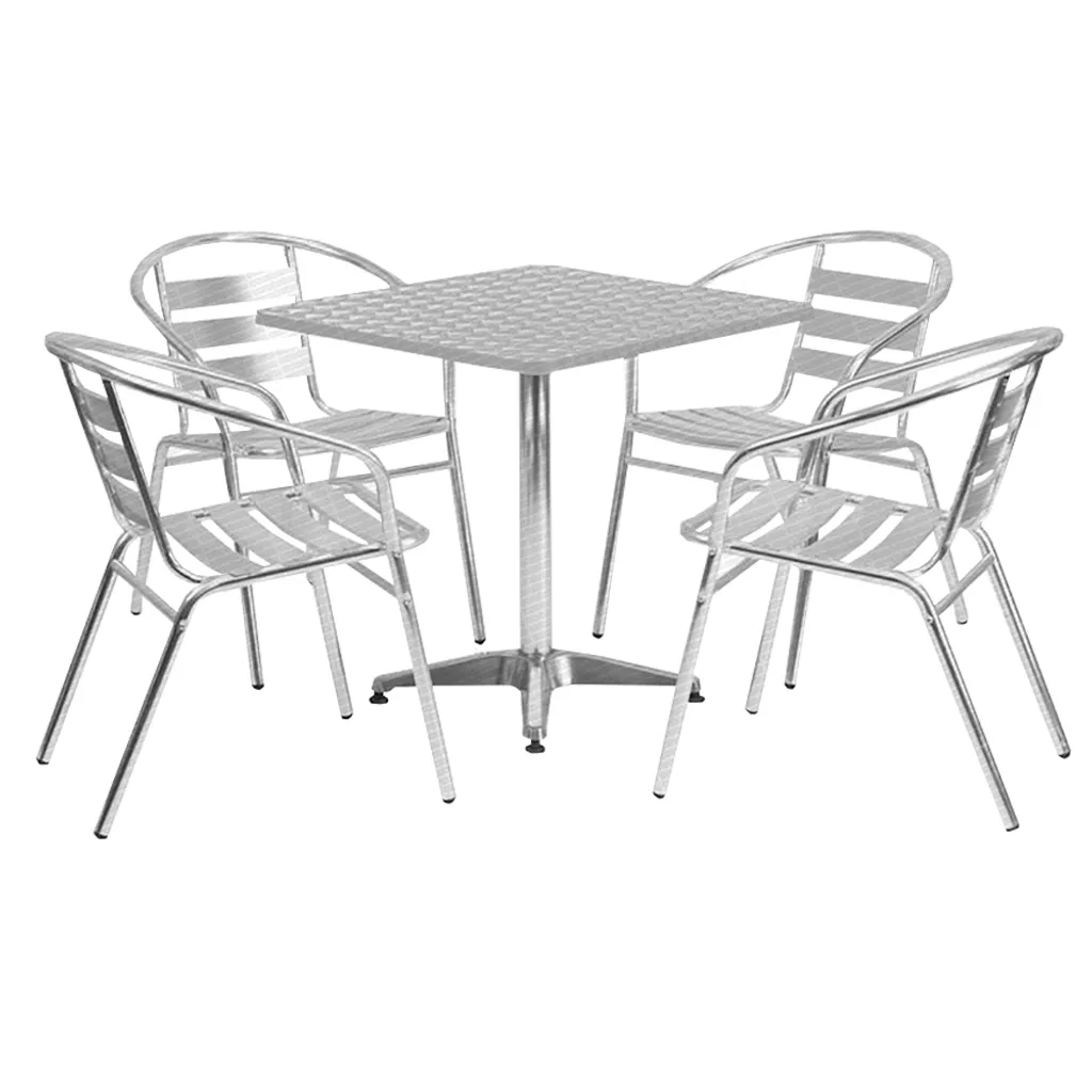 Modern Simple Design 4 Seater Aluminium Cafe Bar