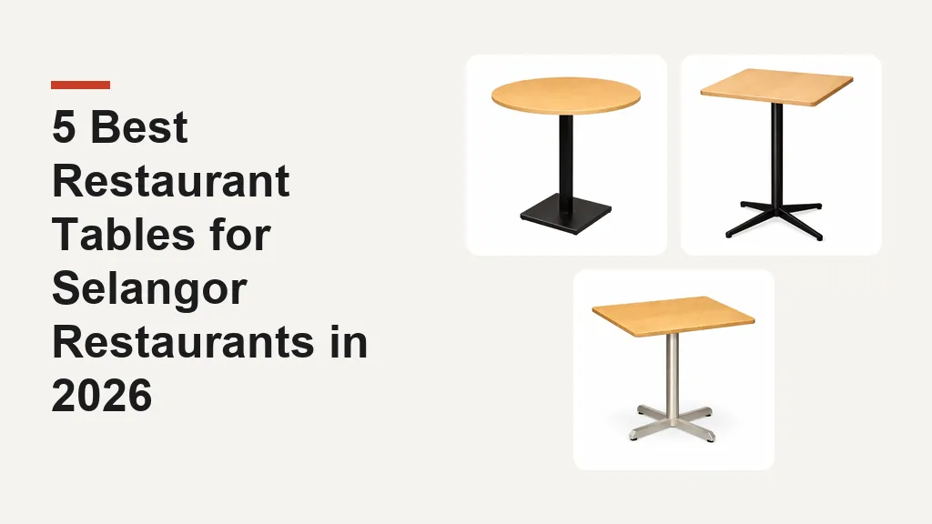MWDT536 round melamine four-pax dining table with powder-coated steel pole leg