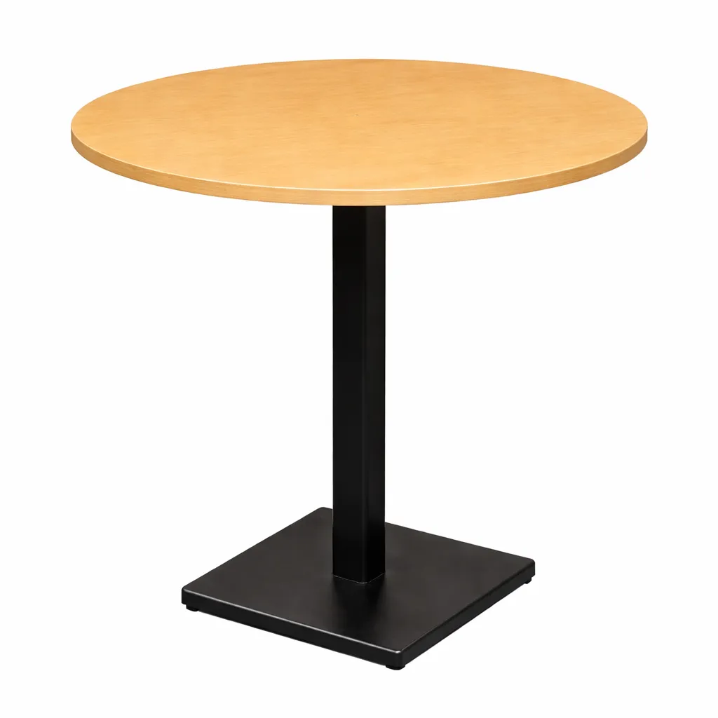 Tekkashop MWDT536 Industrial Round 4 Pax Dining Table Melamine Table Top with Powder-coated Steel Table Leg