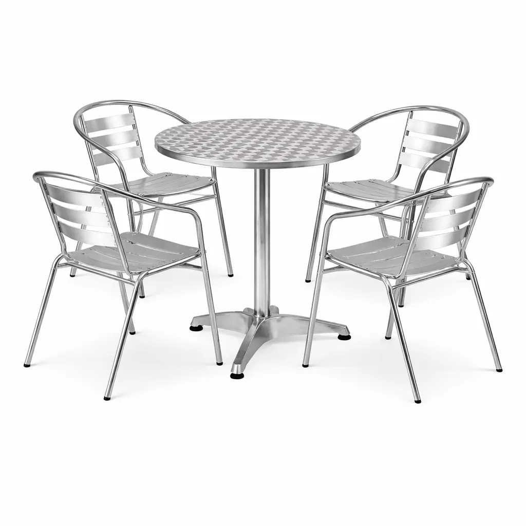 Commercial Round Aluminum Dining Table