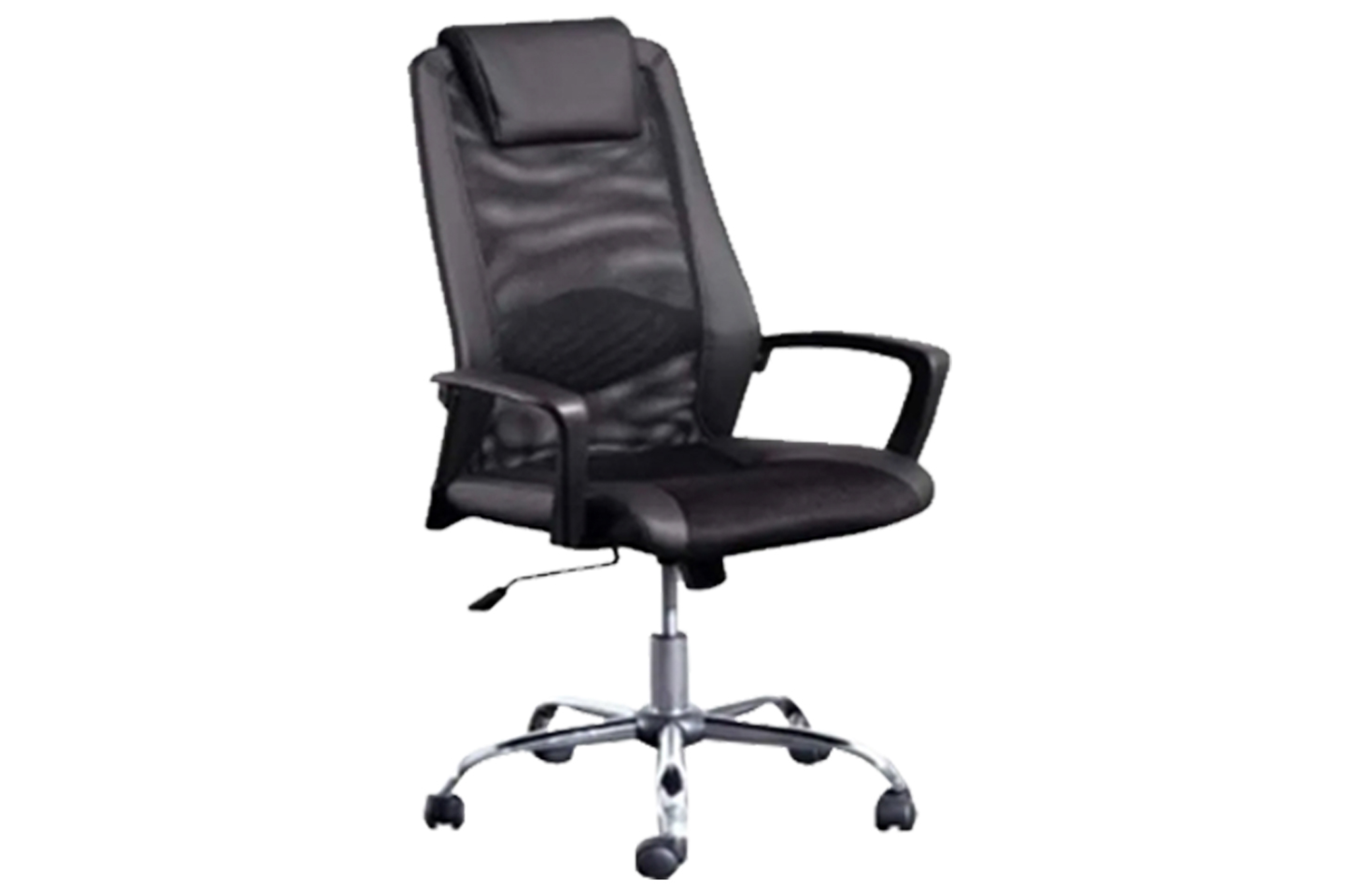 Comfy Ergonomic High Mesh Office Chair with Head and Armrest - Black