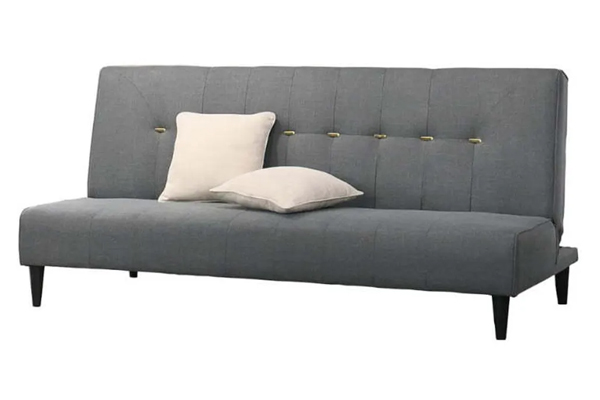Tekkashop FDSB1364GY  Modern Style Foldable 3 Seater Sofa Bed with 2 Pillow - Grey