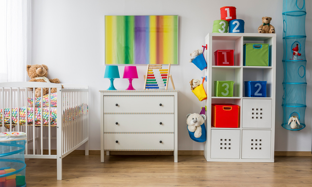 Colourful baby room