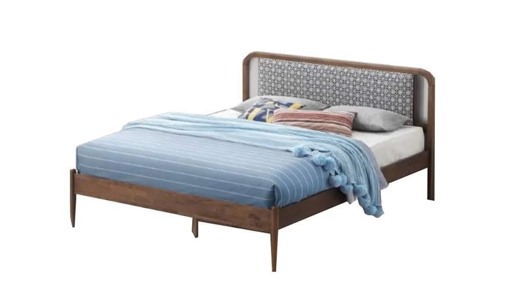 Rustic brown vintage style bed frame