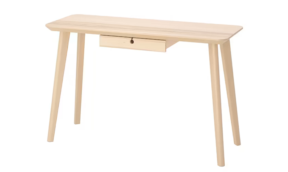 Soft natural wood colour simple study table