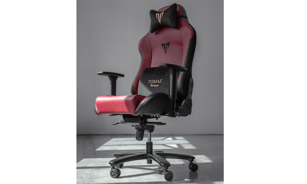 Tomaz red and black leather gaming chair