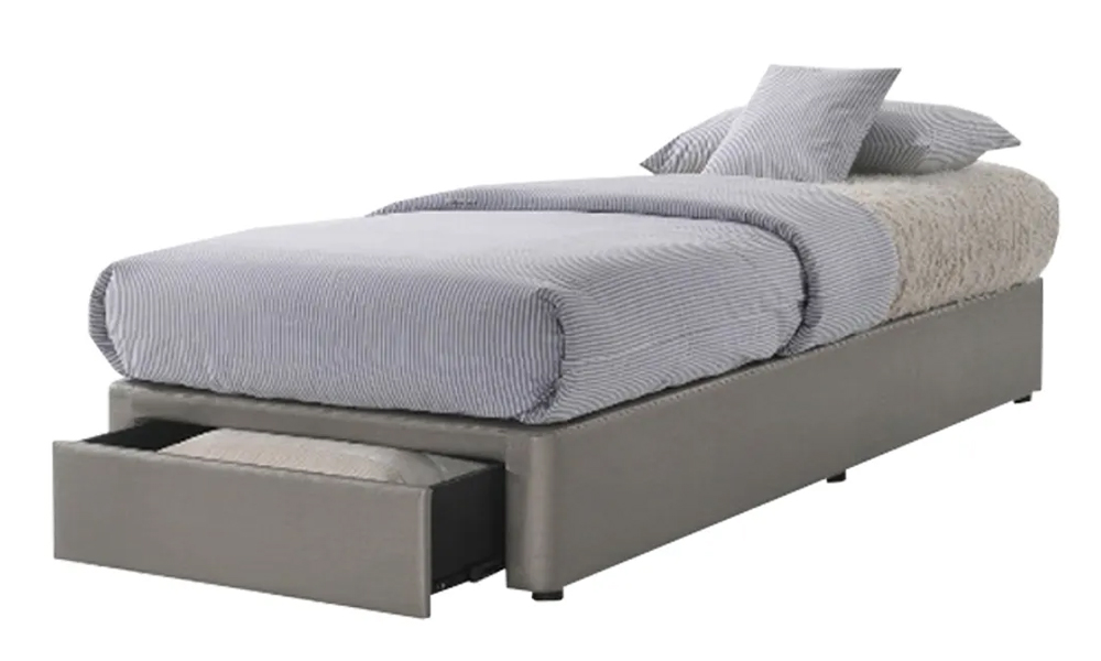 Tekkashop FDDB1498 Modern 3.5' Super Single Size Solid Wood Fabric Divan Bedframe