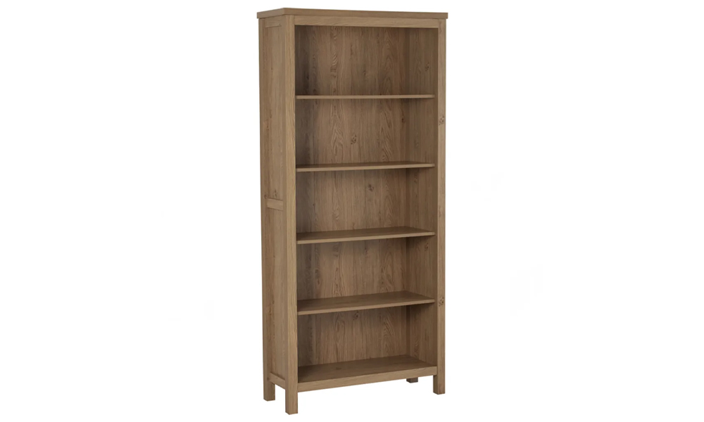 Tekkashop FDBC9833OA Classical Style Multilayer Bookcase Cabinet with Laminated Board in Oak