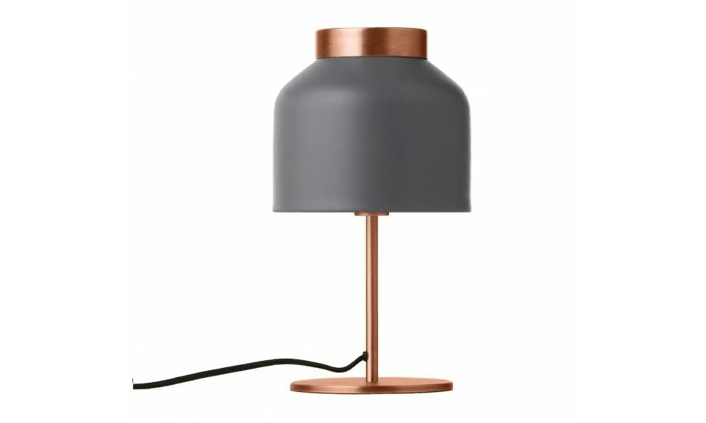 Tekkashop FDTL850MG Modern Design Matt Grey with Quality Copper Cover Table Lamp - Grey