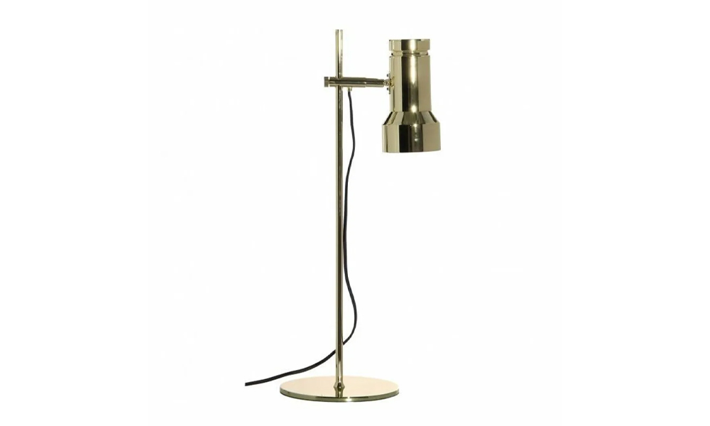 Tekkashop FDFL0850BR Simple Modern Table Lamp Quality Glossy Brass Easy Take Care (10x60cm)